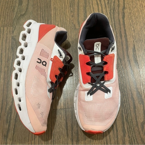 On Running Cloudstratus 2.0 in Rose/Red 39.99208 Women's 8.5 - Picture 1 of 12
